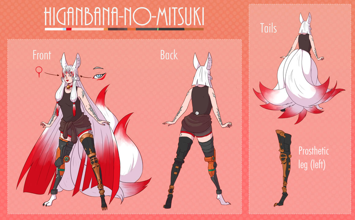 Ref sheet drawn by my friend, lyquid.